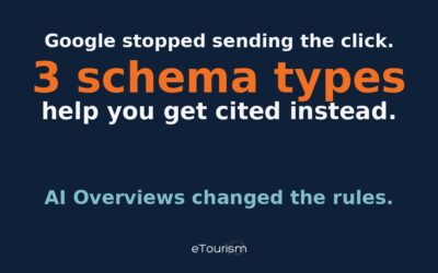AI Overviews are eating your search traffic. Three schema types help you compete.