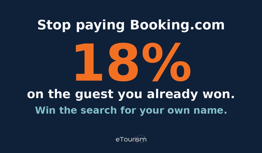 Stop paying Booking.com 18% on the guest you already won.